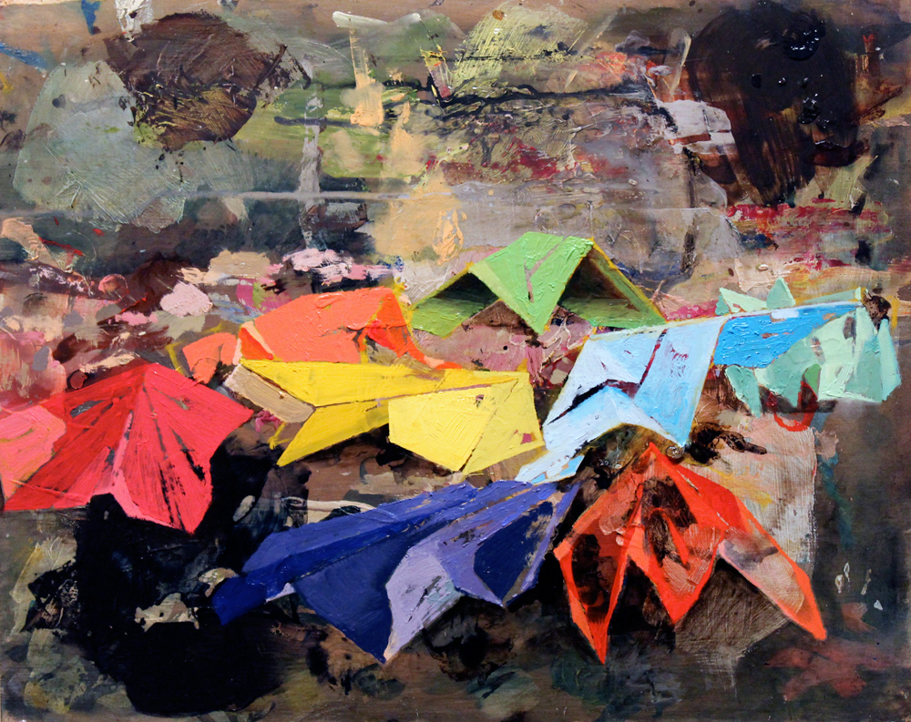 Planes I. 2012 Oil on panel. 30x30cm