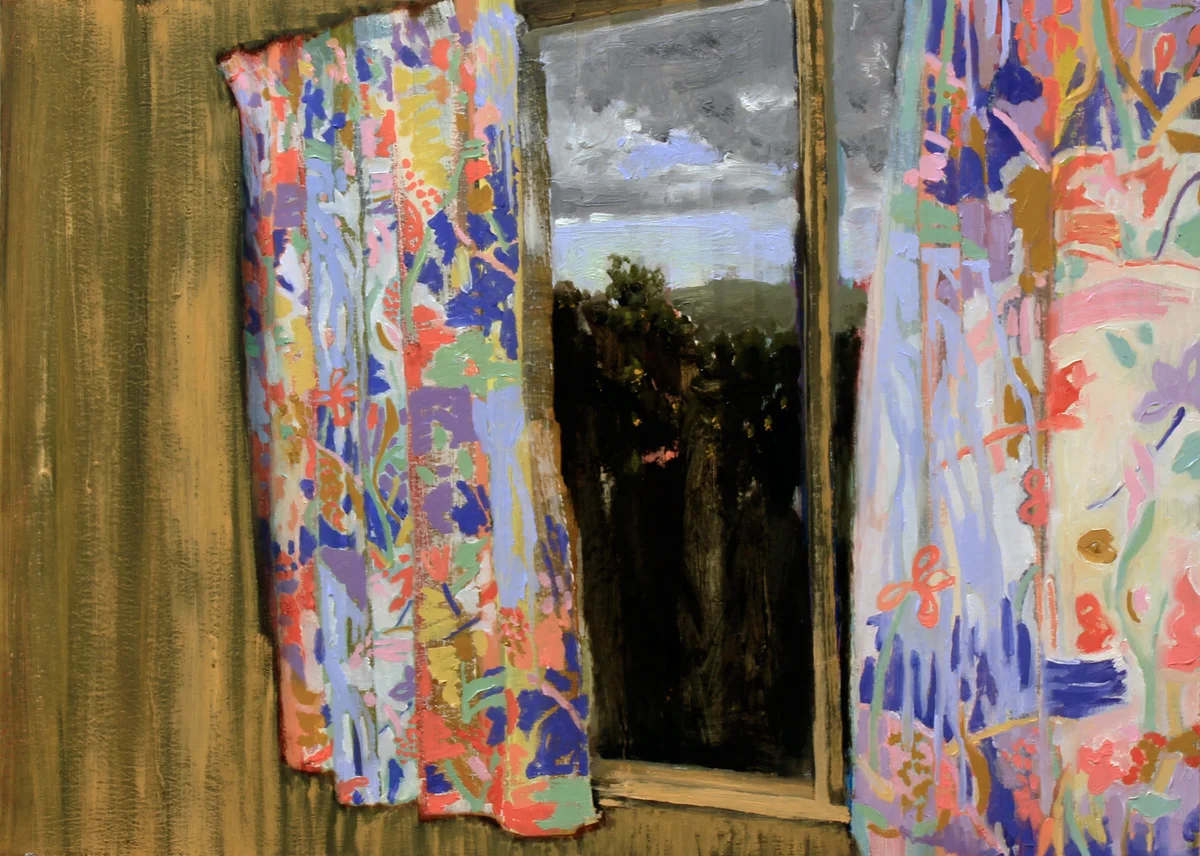 Someone else's beach house. 2012 Oil on board. 29x40cm