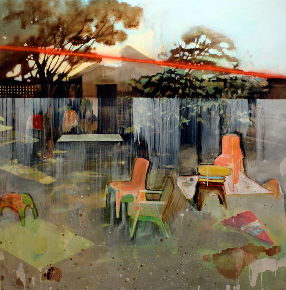Watch us rock, we're over thirty. 2012 Oil on board. 122x120cm