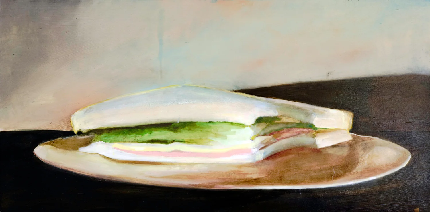 Ham sandwich. 2008 Oil on board. 47x92cm