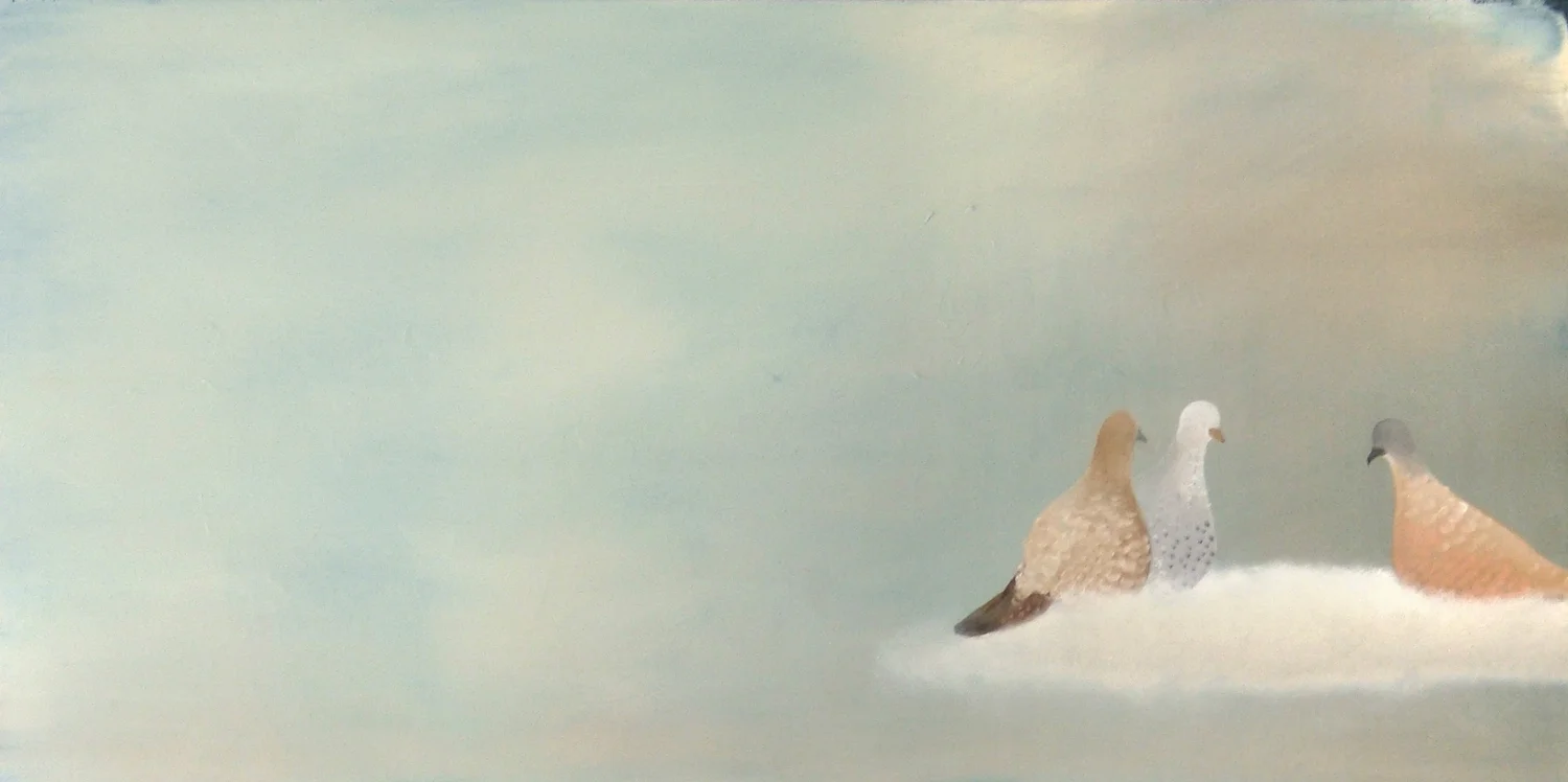 Intervention. 2008 Oil on board. 122x62cm