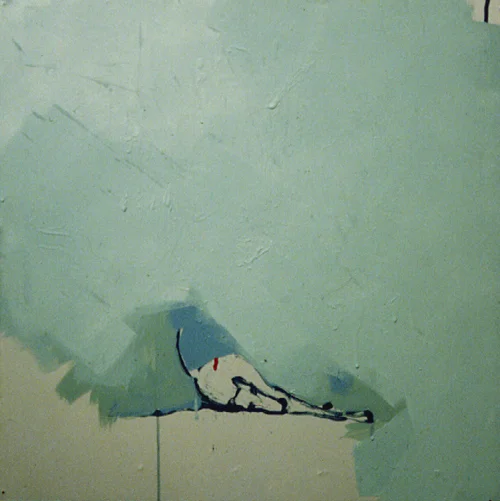 Camp. 2001 Acrylic and enamel on board. 60x60cm