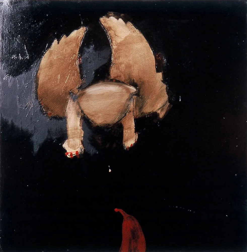 Koala and Banana. 2004 Acrylic and enamel on board. 60x60cm