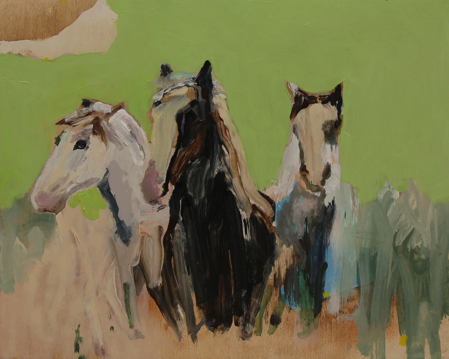 Wild Horses. 2015 Acrylic on board. 23x28cm