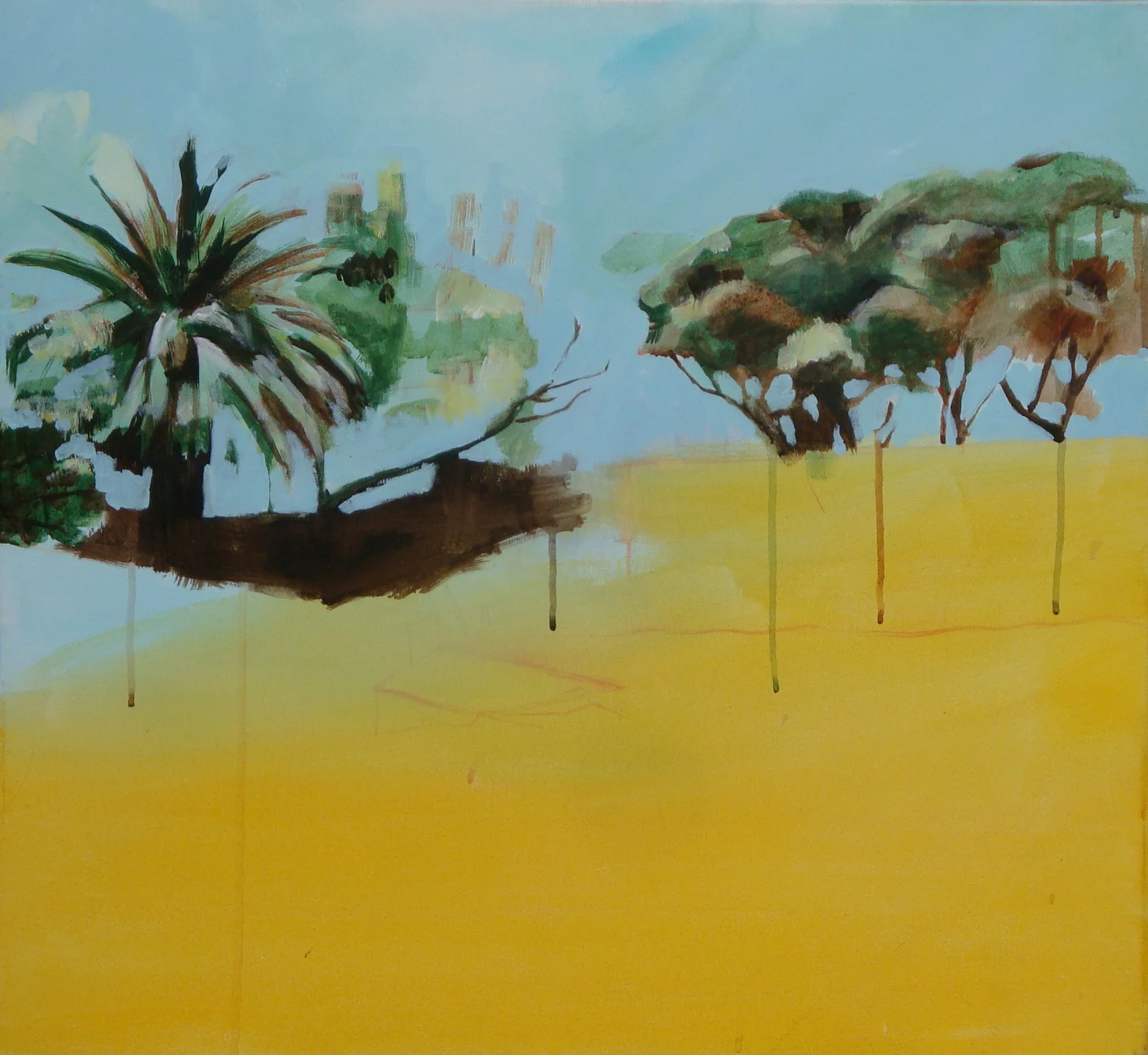 Palm with yellow. 2010 Oil on canvas. 60x60cm