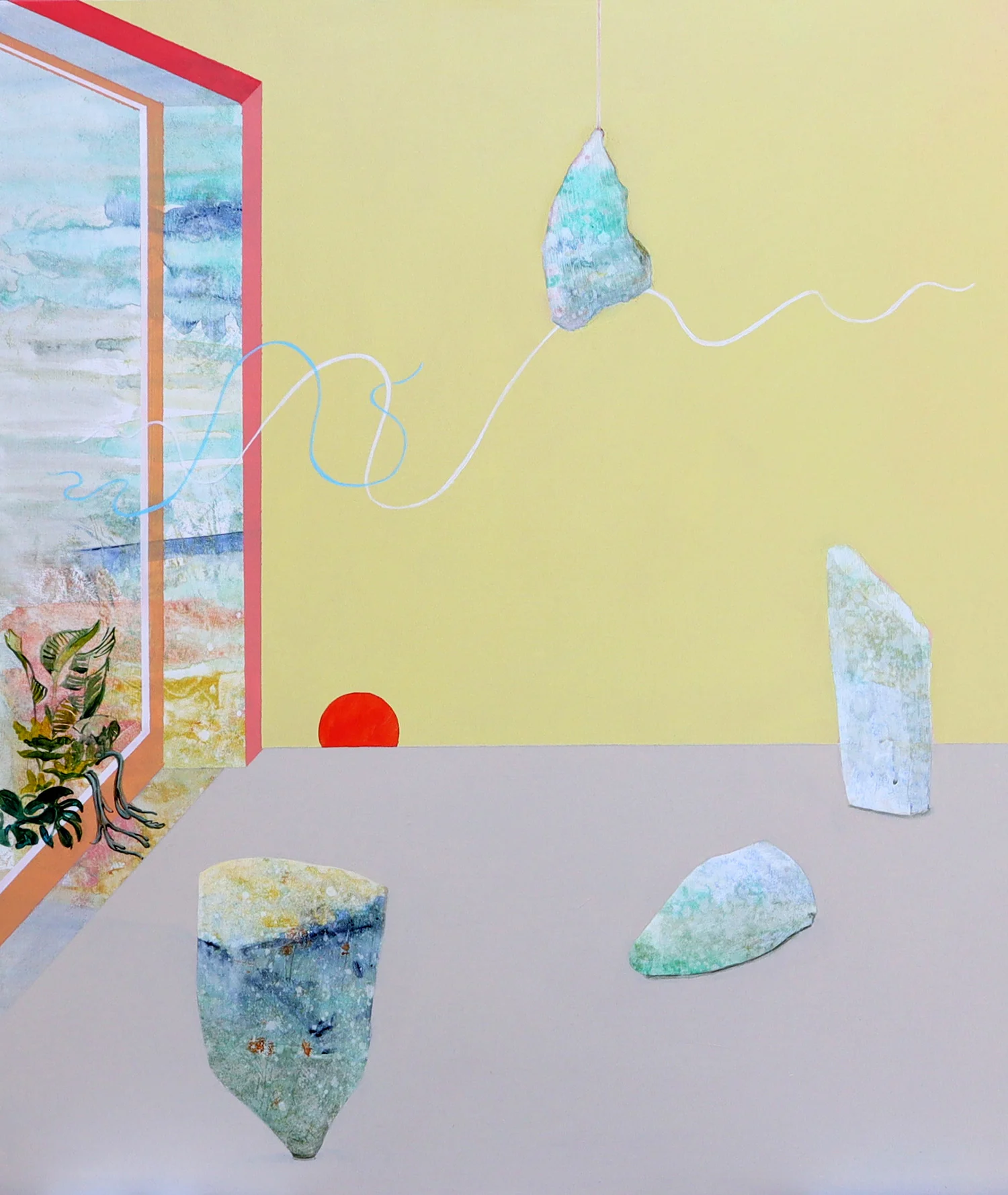 Sanctuary. 2019 acrylic on board. 70 x 60cm