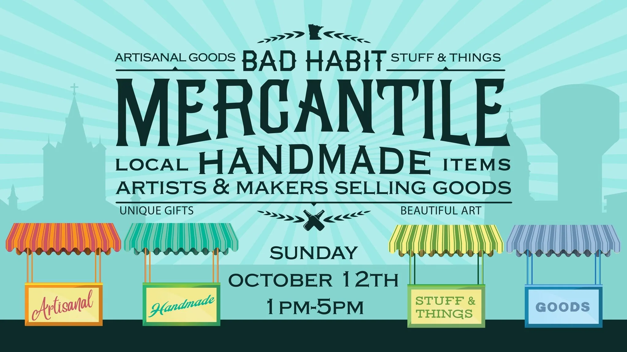 🍂🛍️ Fall Mercantile is this Sunday!
Taproom opens at 1pm&mdash;come sip, shop, and meet the makers while you browse their handmade wares:

P&amp;V Awesome Sauce &ndash; canned goodness
Fisher Soaps &amp; Homemade Caramels &ndash; sweet &amp; sudsy 