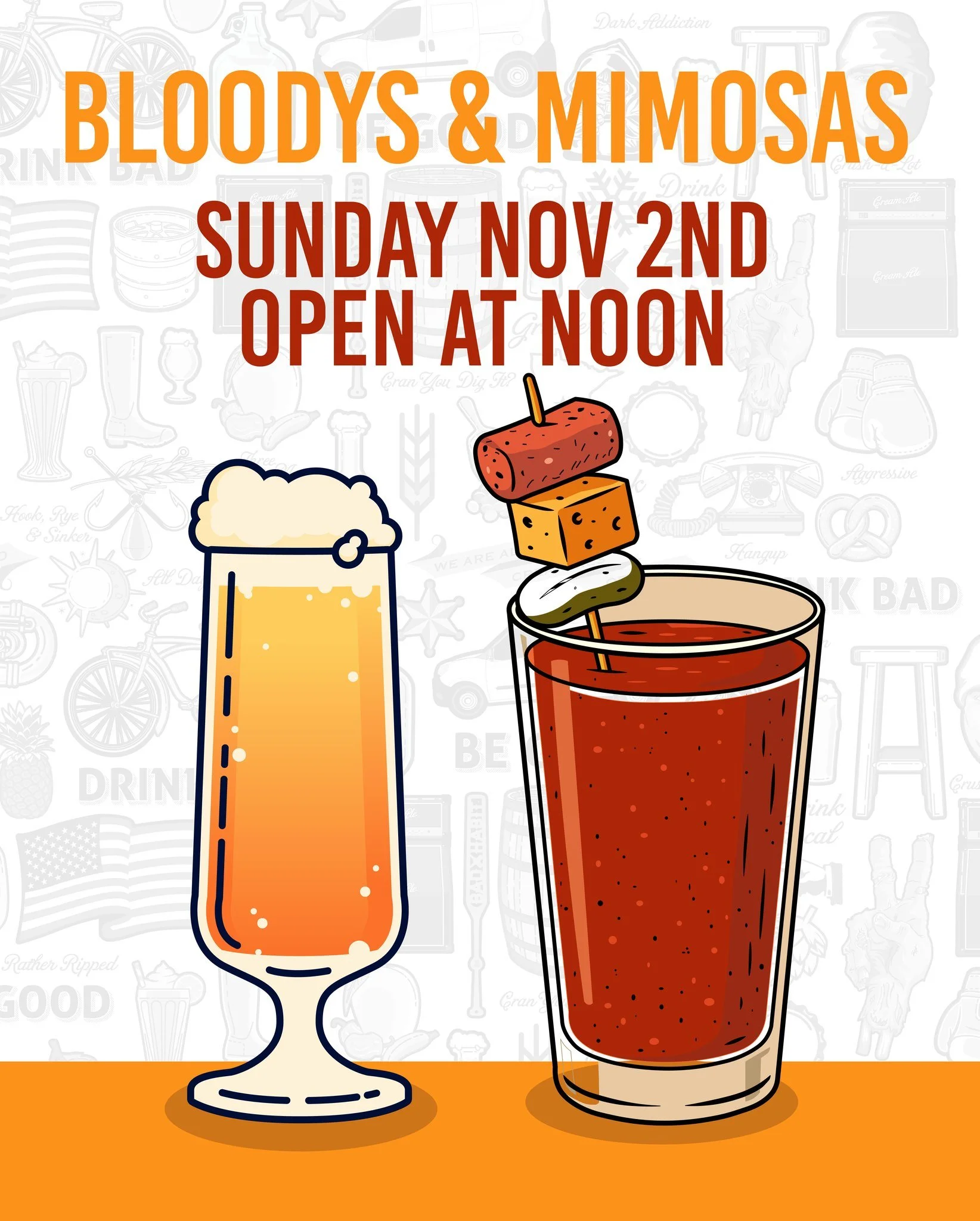 🍅🍊 Bloody Marys &amp; Mimosas are back this Sunday, November 2nd! 🥂

We&rsquo;re opening at noon for the Vikings vs. Lions game &mdash; the perfect time to grab a Gary&rsquo;s Pizza, sip a Bloody or a Mimosa, and cheer on the Vikes! 🏈💜💛

Let&rs