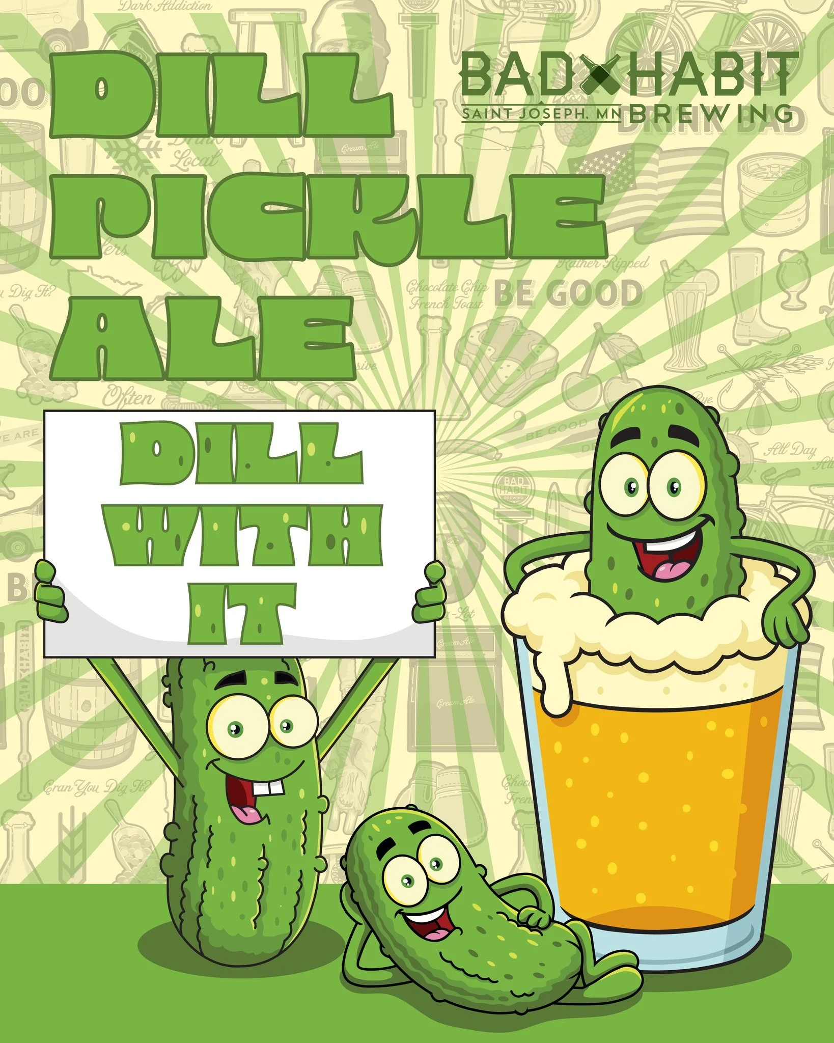 🥒🍺 Dill With It is back this Sunday only!

Perfect on its own or as the ultimate Bloody Mary chaser, this brew brings the right amount of dill pickle deliciousness to your Sunday lineup.

🍻 Tapping at noon &mdash; come for the Bloody&rsquo;s, Mimo