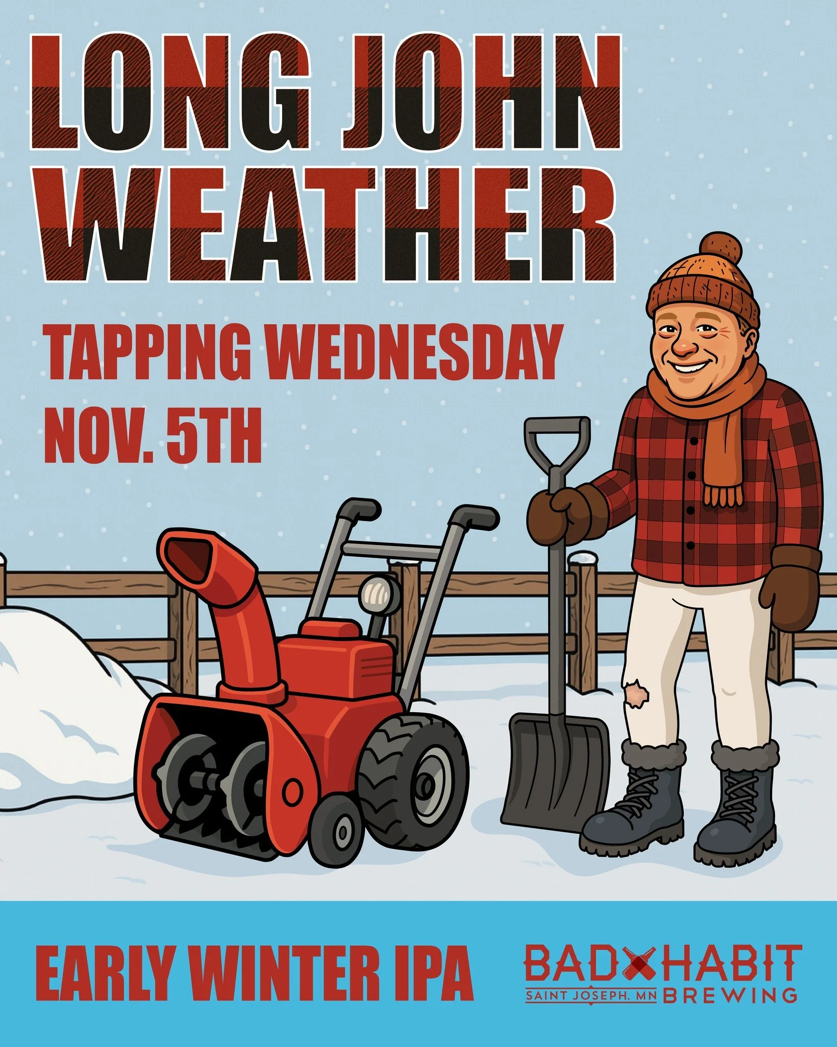 ❄️🍺 With winter fast approaching, it&rsquo;s time to dig out those snow blowers and&hellip; dust off those long johns! Eric found his this fall, and wouldn&rsquo;t you know it &mdash; the buggers had a hole in the knee! 😂

This IPA was brewed for t