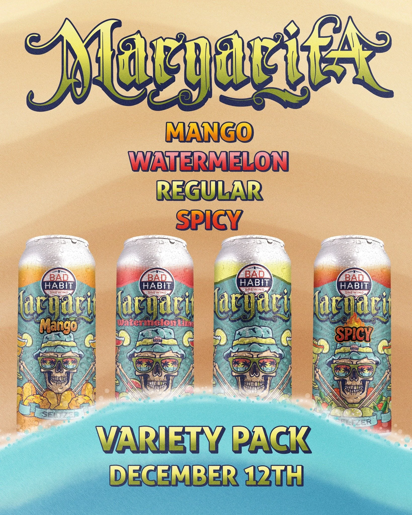 🎉🍹 IT&rsquo;S MARGARITA TIME, FRIENDS! 🍹🎉
We&rsquo;re cranking up the island vibes because our Margarita Seltzer Variety Pack drops December 12th!

Four flavors that would make Jimmy Buffett himself raise a glass:
🟠 Mango Margarita
💗 Watermelon
