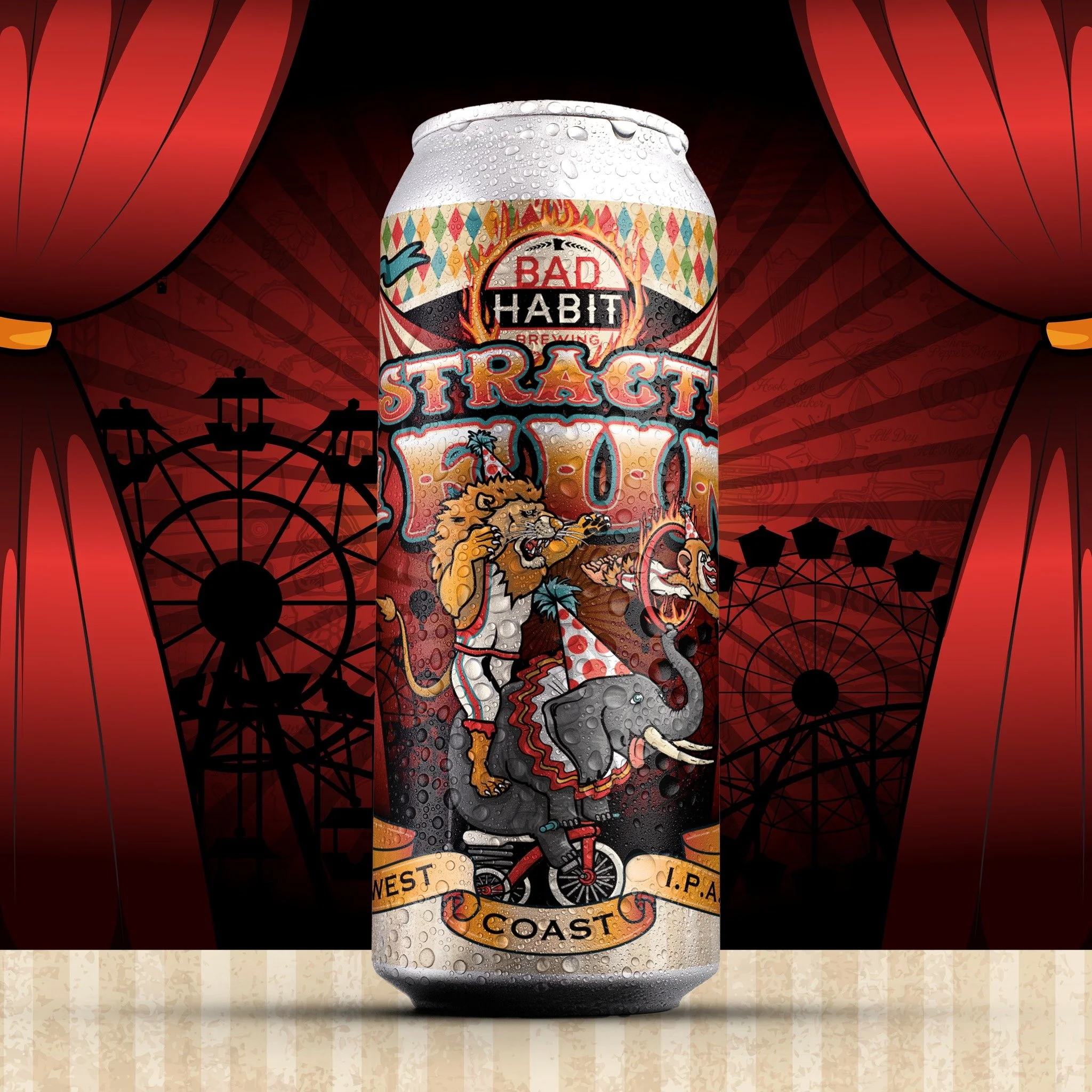 Distracted By Fun is back next Thursday, December 4th! 🎪🍻
This hoppy IPA bursts with bright citrus, bold hops, and that electric aroma that pulls your attention the moment it hits the glass.

Why the name Distracted By Fun?
Because it&rsquo;s like 