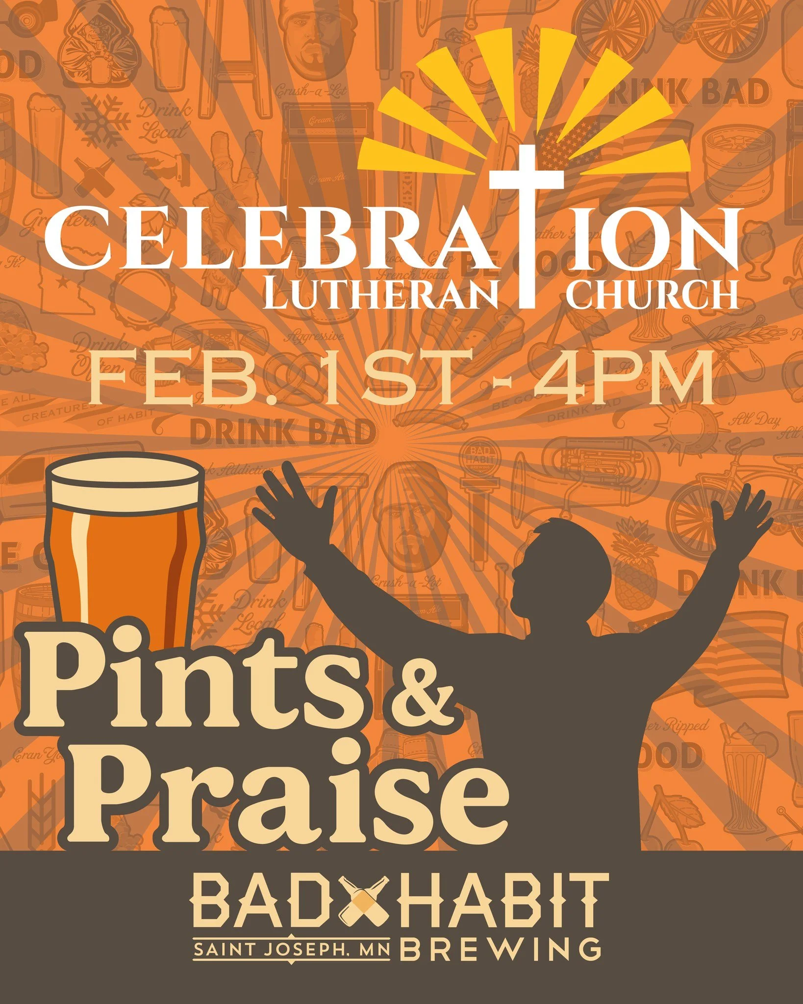 Join us tonight at 4:00 p.m. in the Brewer's Lounge for Pints and Praise with @clcsartell! There's no better way to spend an afternoon than with friends, enjoying good music, and of course, a beer. 

We'll save you a seat. 

#badhabitbeer #visitjoeto