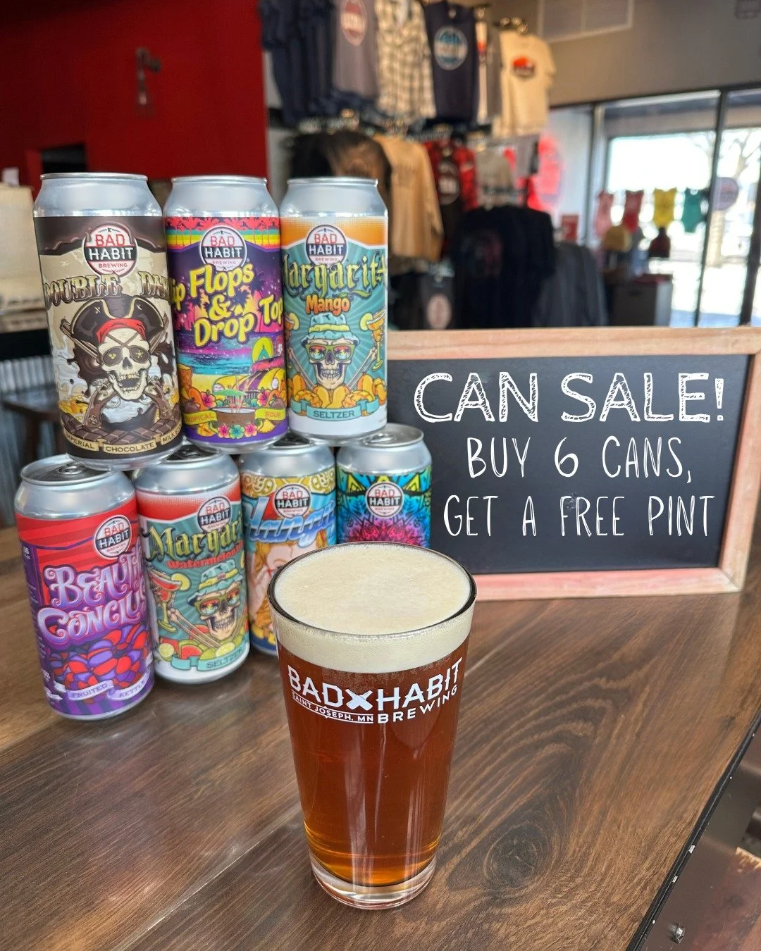 Congratulations - you survived Dry January! To help you celebrate, we're offering a FREE pint with the purchase of a 6-pack of beer or seltzers. Only available Tuesday, Wednesday, and Thursday this week. 

Tag your #dryjanuary crew and stop in to enj