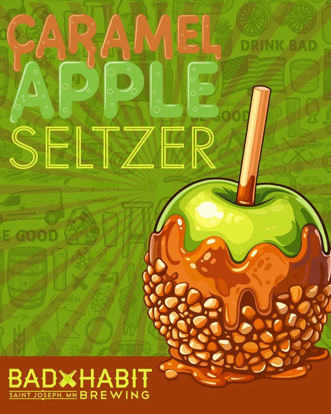 Back by popular demand - Caramel Apple Seltzer returns to the taproom on Saturday, Feb. 21 (available on tap and in cans to-go). Yay! 

This one won't last long... so get it before it's gone! 

#badhabitbrewing #visitjoetown #drinkrelease