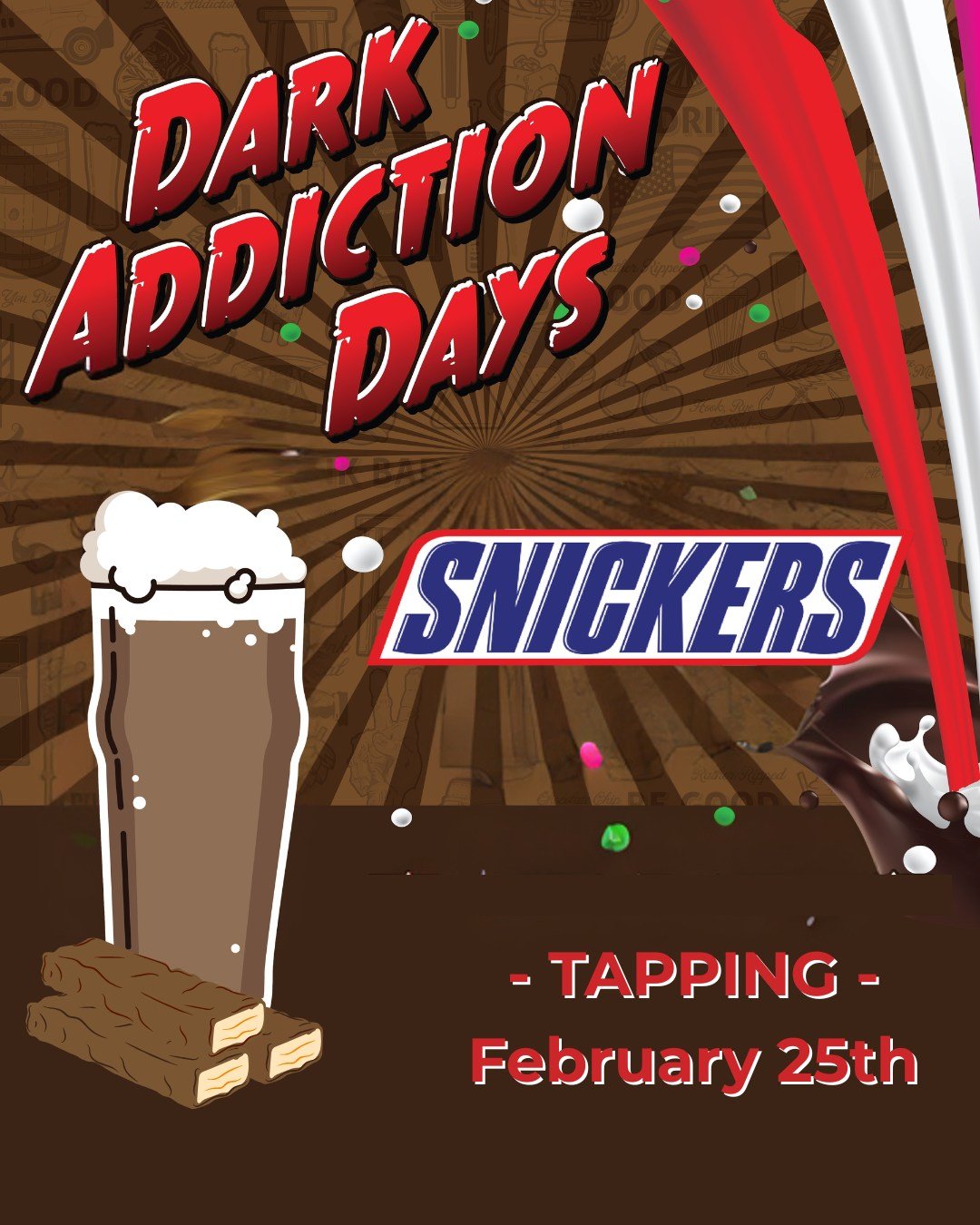 Day 2 of Dark Addiction Day is here! We took the legendary trio&mdash;roasted peanuts, nougat, and caramel&mdash;and folded them into a silky dark base.

It&rsquo;s everything you love about a Snickers, minus the wrapper. Satisfied? You will be.

#ba