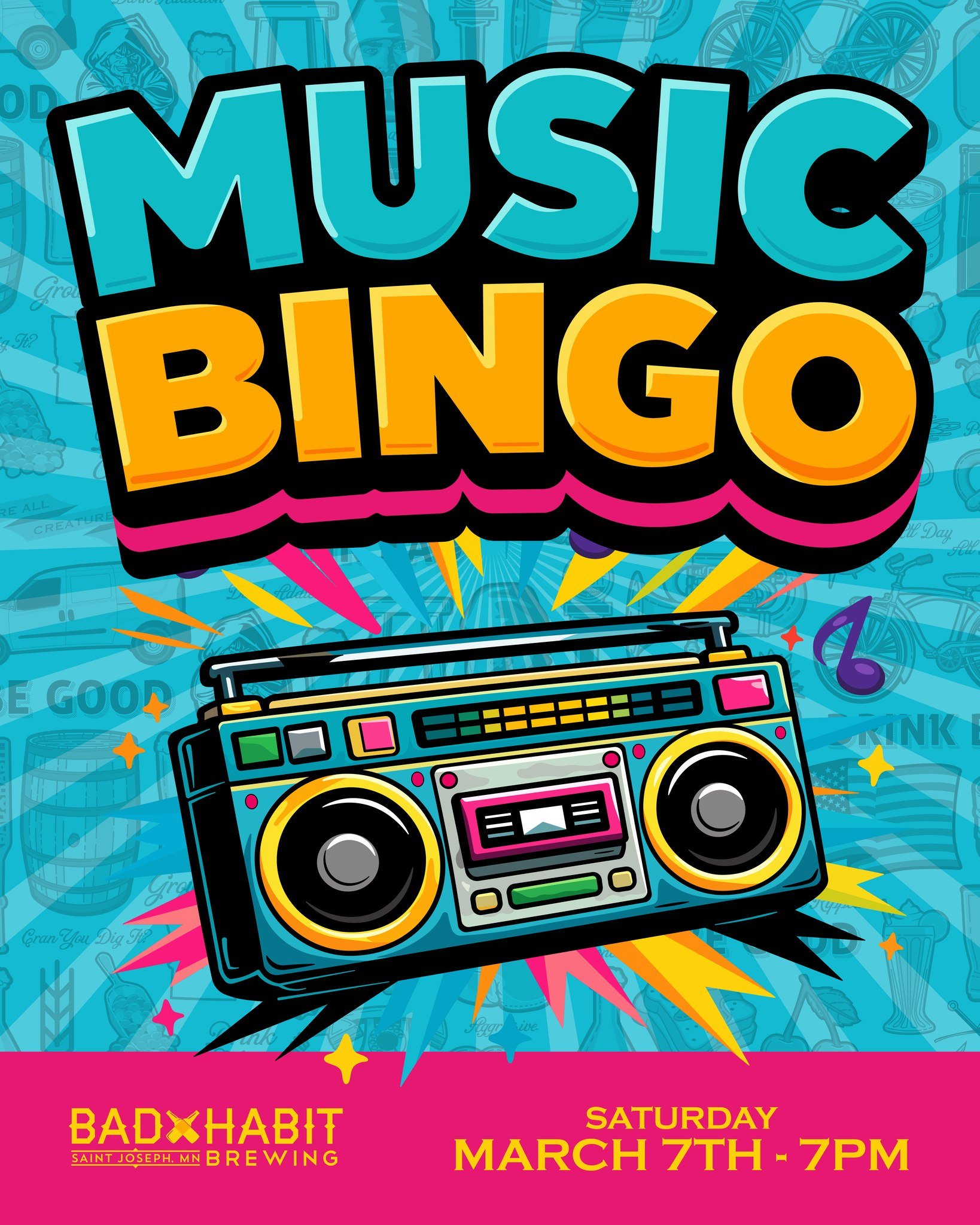 Join us this Saturday, March 7th for JINDO MUSIC BINGO!

Clear your calendar and warm up those vocal cords &mdash; because in just a few days we&rsquo;re turning the volume UP!

🎧 All your favorite songs
👨&zwj;👩&zwj;👧&zwj;👦 Kid-friendly + family