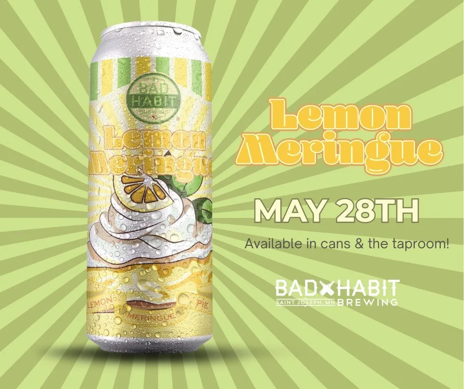 Blink and you&rsquo;ll miss it 👀... Our ultra-popular Lemon Meringue Seltzer is back for a limited time! Tart, sweet, and highly requested. Grab yours in the taproom before it's gone! 🍋

#badhabitbrewing #seltzerrelease #visitjoetown