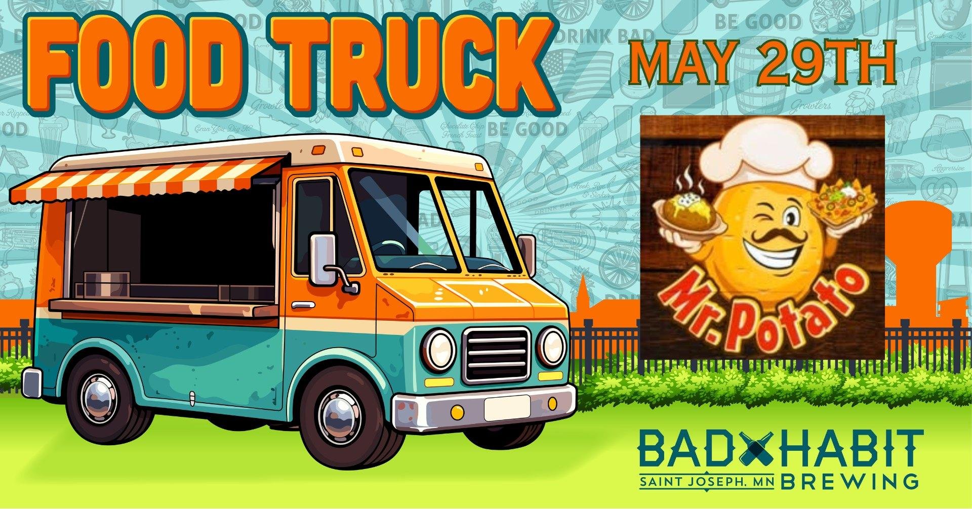 📢NEW Food truck alert! @thebakedpotatoshack will be here this afternoon serving up their full menu of loaded baked potatoes. 

See you on the patio.

#badhabitbrewing #foodtruck #visitjoetown #drinklocal #eatlocal