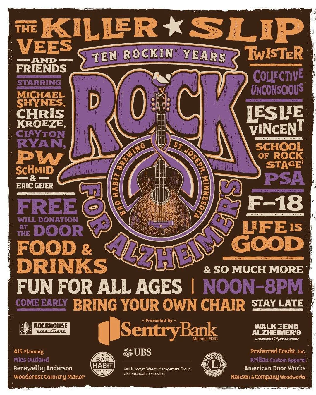 We are just 2 WEEKS AWAY from one of our favorite events of the year - Rock for Alzheimer's! Join us for a day celebrating 10 rockin' years of good music and good times on Sunday, September 13th.

Follow @rock4alzheimers for more details. 

#badhabit