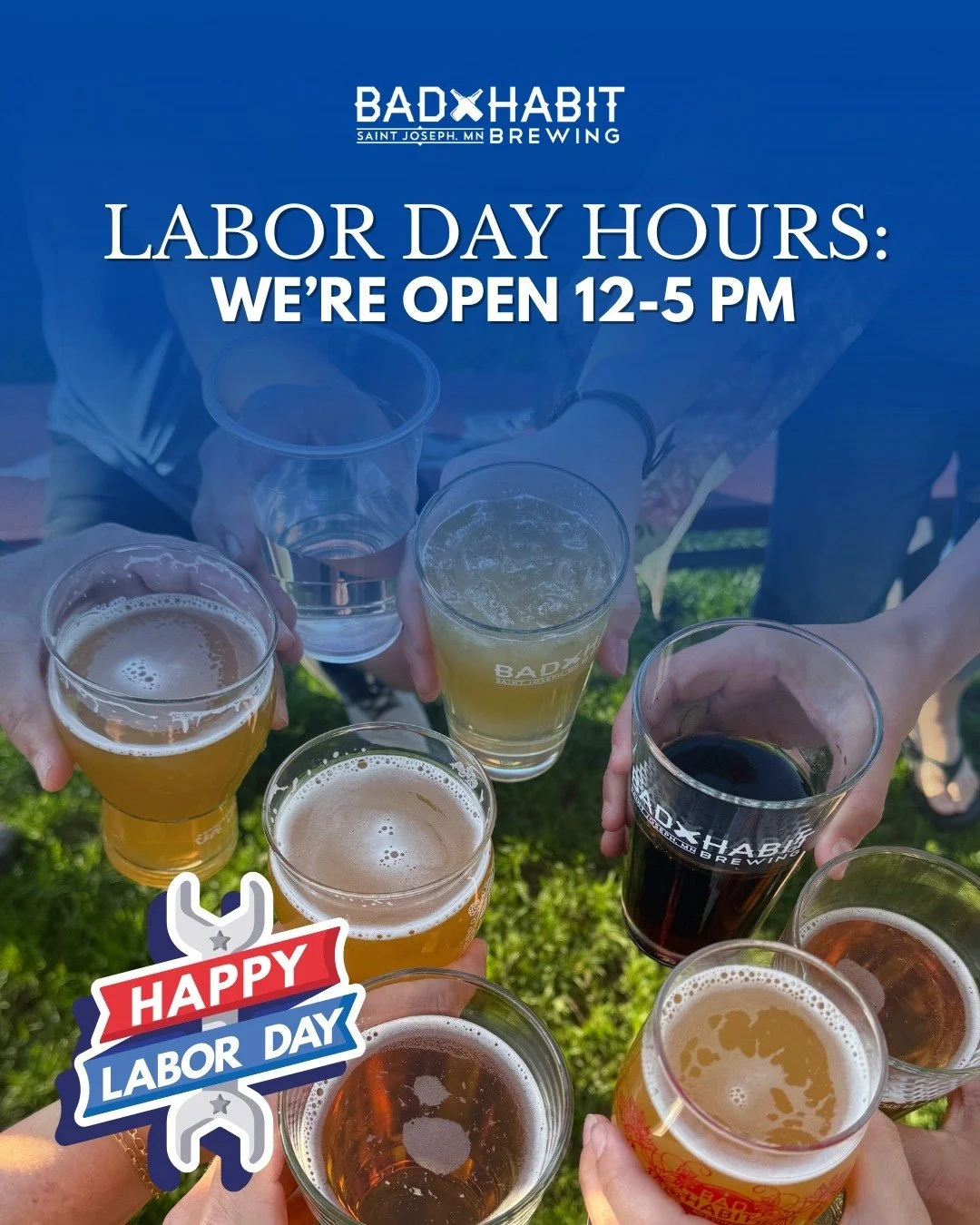 Reminder that we&rsquo;re open TOMORROW from 12 PM &ndash; 5 PM! Swing by to grab a cold pint on the patio or load up on cans for your BBQ.

🍻 Labor Day Hours: Monday, Sept 7th | 12:00&ndash;5:00 PM

Drop a 🍺 in the comments if we&rsquo;ll see you 