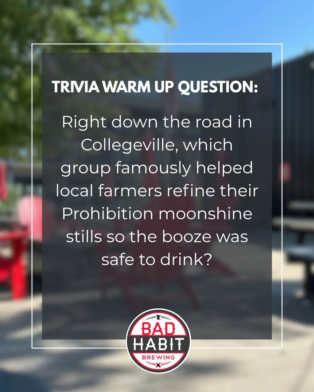 📣Get ready for trivia tonight (and every Wednesday) from 7-9 PM in the taproom! 

#badhabitbrewing #visitjoetown #mntrivia #trivianight