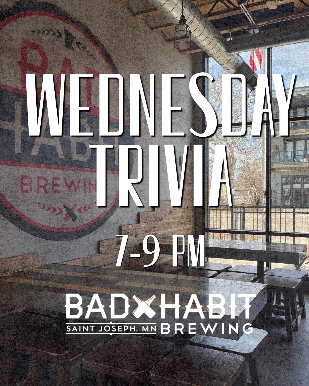 Put all that useless knowledge in your head to good use tonight.

Trivia starts at 7:00 at Bad Habit Brewing. Grab a craft drink and come win some prizes.

See you there. 🍻

#badhabitbrewing #visitjoetown #trivia