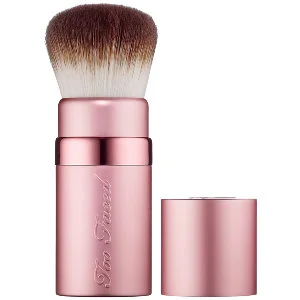I recommend using this with the Kabuki Brush by Too Faced. It's super, super soft, and blends out powders perfectly . Well worth the money. Sephora, $34