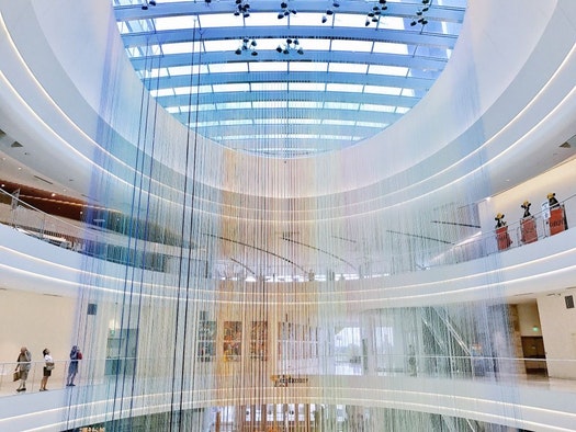 Yarn installation by HOTTEA inside Minnesota's Mall of America. I did not know HOTTEA created this, or I would have told Daniel I've seen his work. Photo: Mall of America 