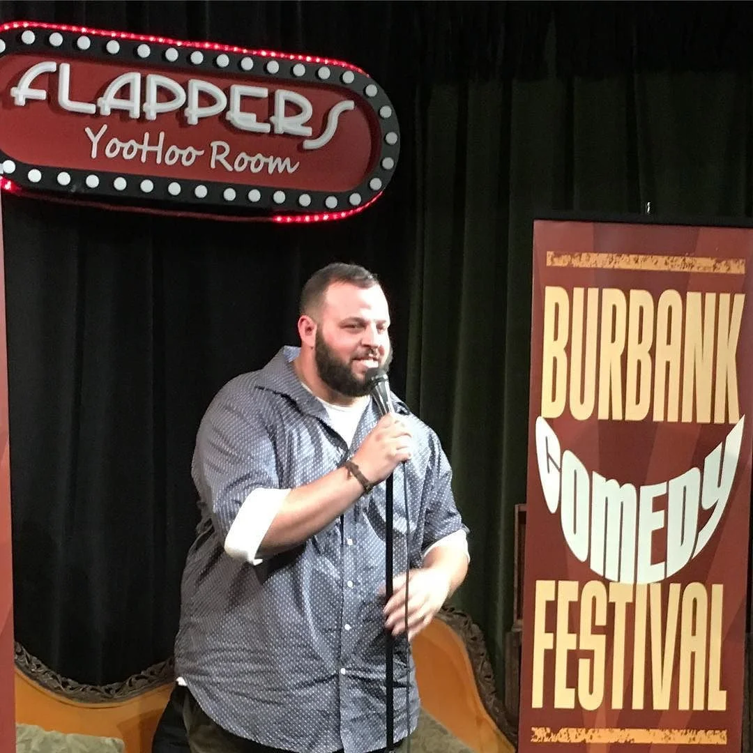 Daniel Franzese performing at Flappers as part of the Burbank Comedy Festival.