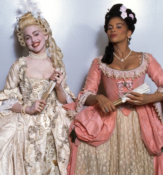 Madonna with beloved backup singer Niki Harris .