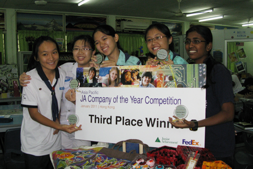 Convent Green Lane's student-run company, Athene Enterprise, wins third prize.