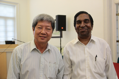Vice Chancellor Prof Wong Tat Meng with Mr Paddy.