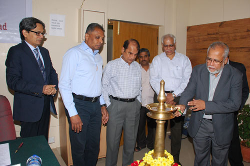 Dr Som Naidu (2nd from left) at Inauguration of workshop by Prof Mohandas Menon (right).