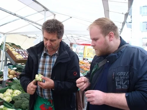 Hotel Chef visiting a local market in Switzerland