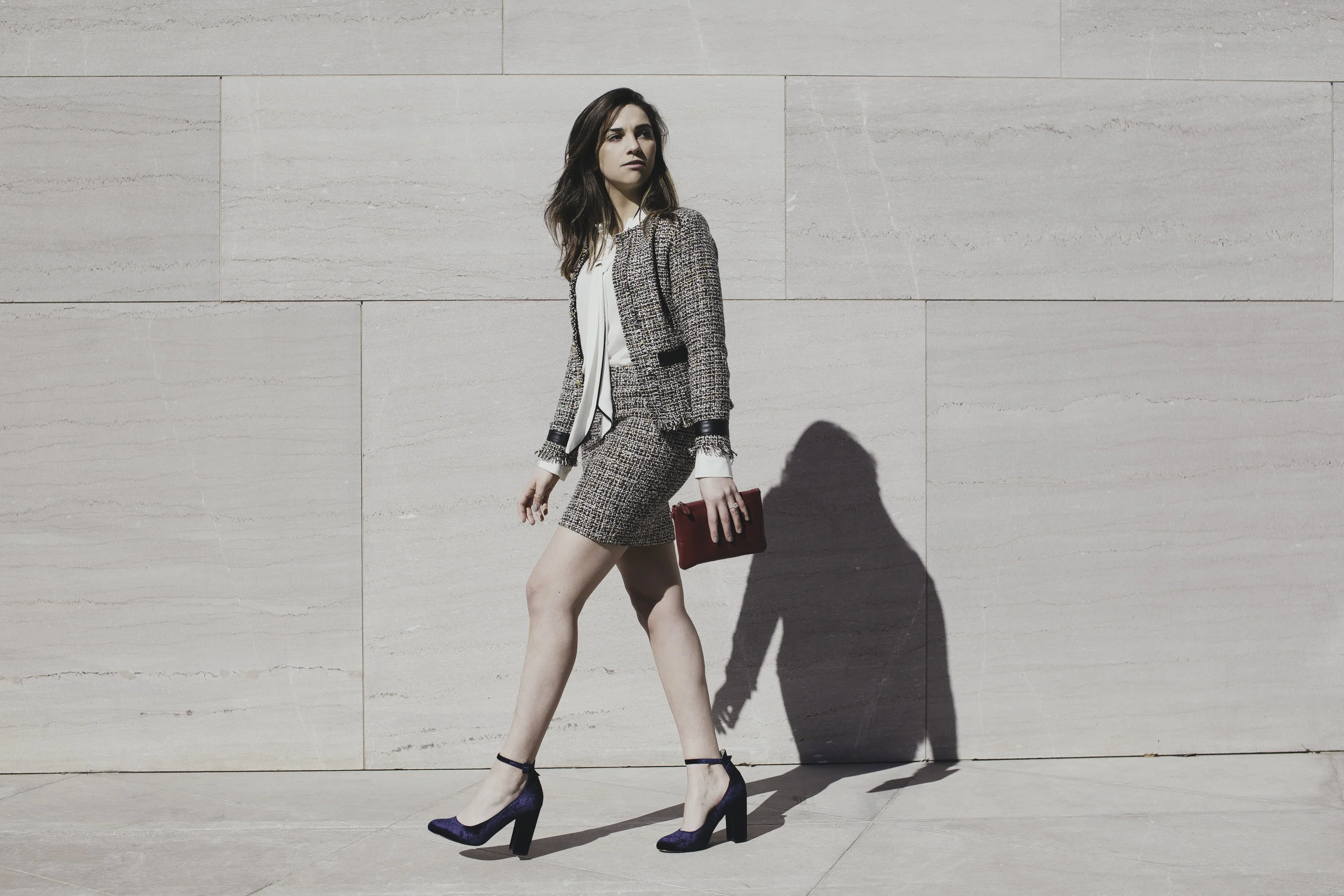 Italian tweed CEO suit