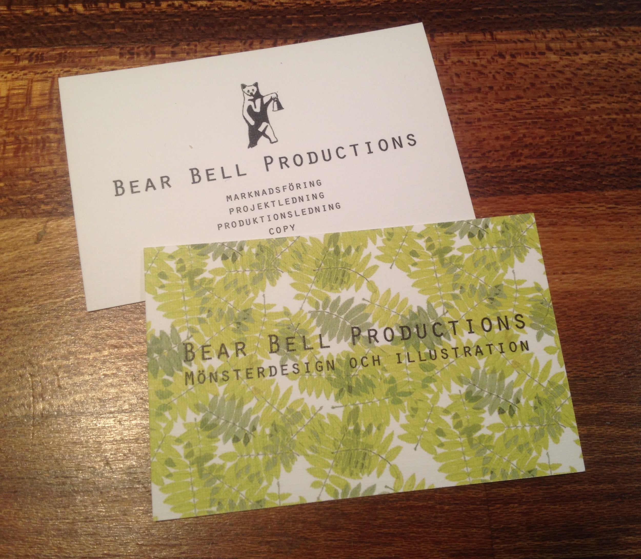 Not hard to tell where my true passion was even on the business cards.
