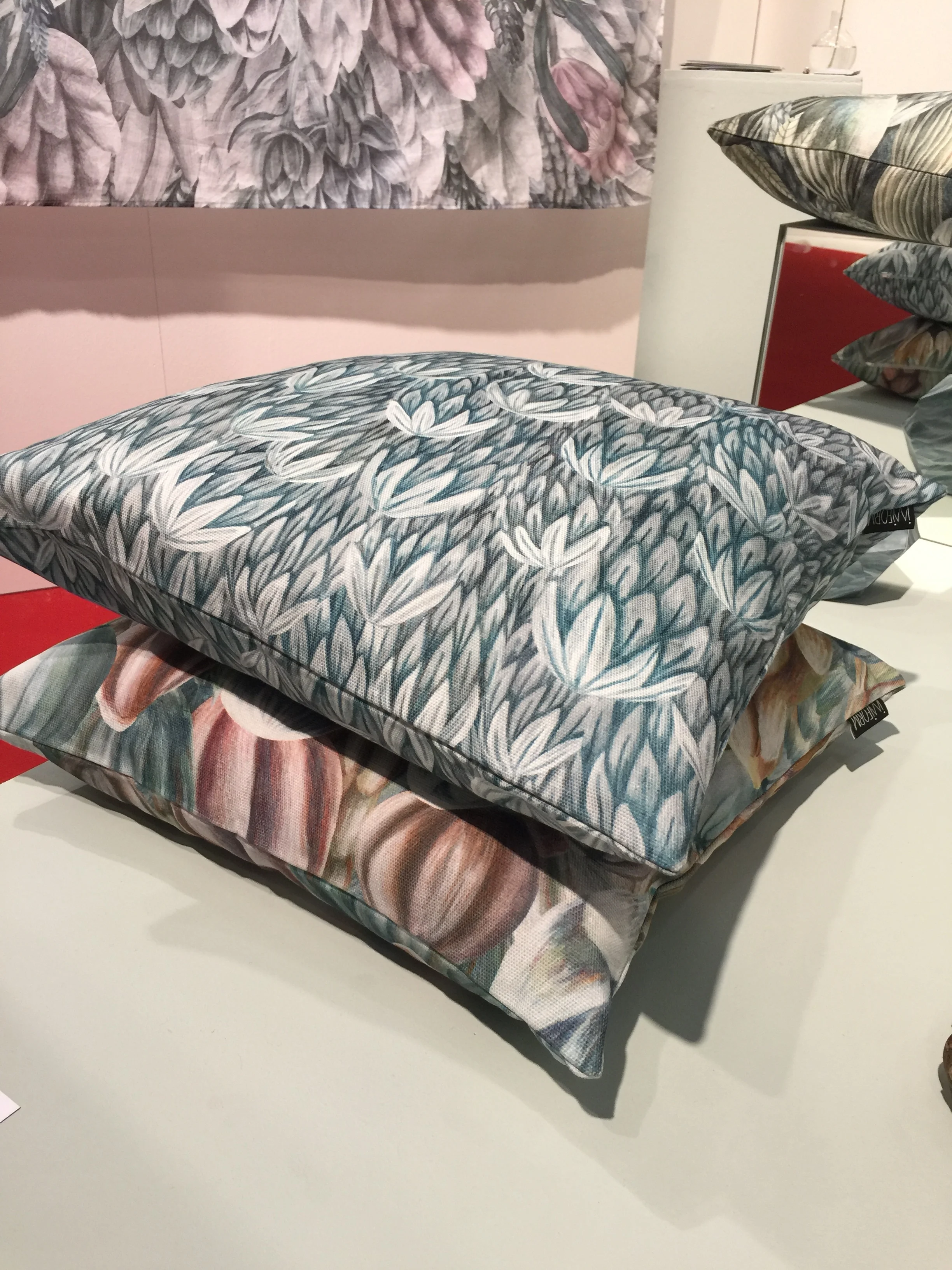 Designer Lisa Gårdeler uses acrylic paint for her patterns.