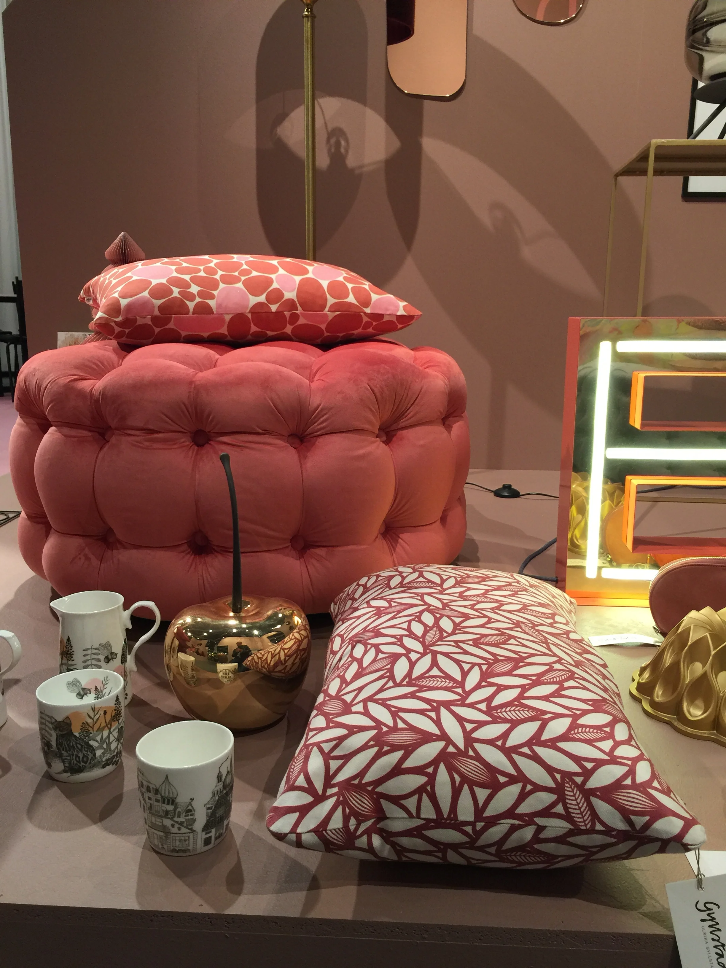 Exhibition area at the trend restaurant.