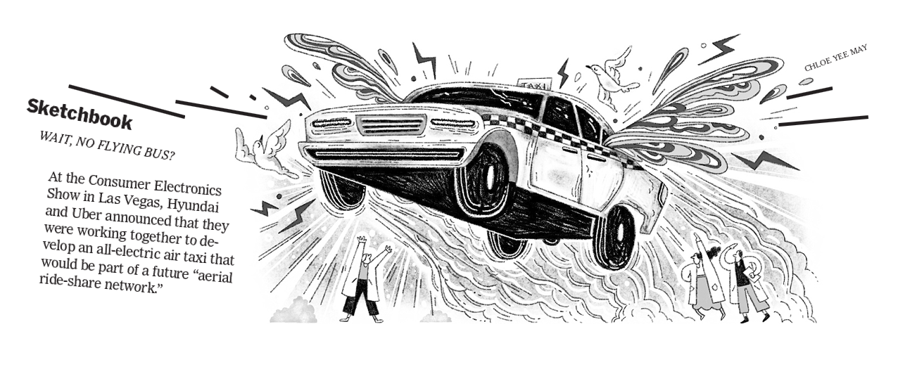NYT Sketchbook - Electric Aerial Taxi