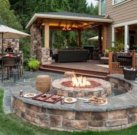Whether you want to make a barbeque, toast some marshmallows over an open fire, or just have a warm and cozy source of light that allows you to actually spend your evenings and nights outdoors for once. Call us for a bespoke firepit.

@pinterest #fir