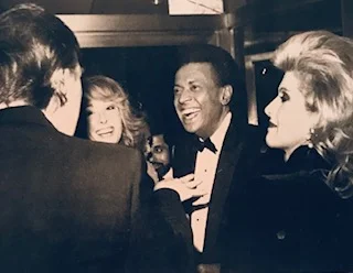 Trump, Carroll, her husband, John Johnson and Ivana Trump at a party in 1987
