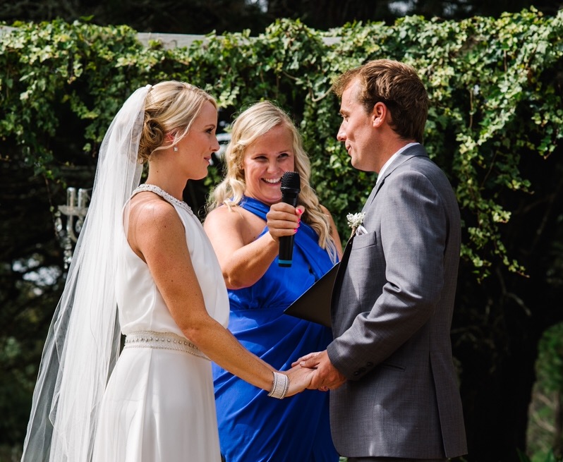 Lauren, you made our ceremony so much fun, I wish we could do it all again! Initially, we had no idea what we wanted, but you took the time to sit down and work through it with us. You had so many good ideas! The final product was a ceremony that had the perfect balance of sentiment and humour. It was just so typically "us." In the lead up to the wedding we felt completely at ease because you were so organised. Then on the wedding day, you were so charismatic and confident, we just loved having you up there with us. We cannot recommend you highly enough, you're the best! Dani & Joel Jamieson xxxx