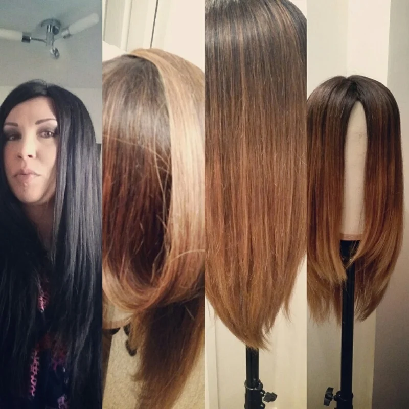 Ombre and fluid hair painting