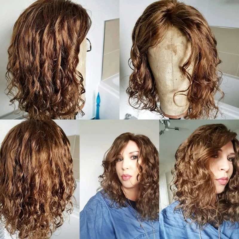 Naturally curly European hair wig