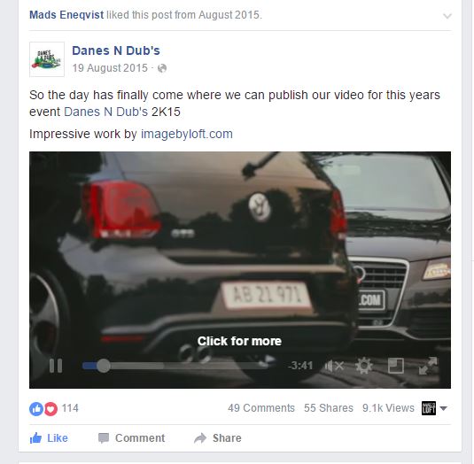 Delt 55 gange, over 1.000+ views på facebook