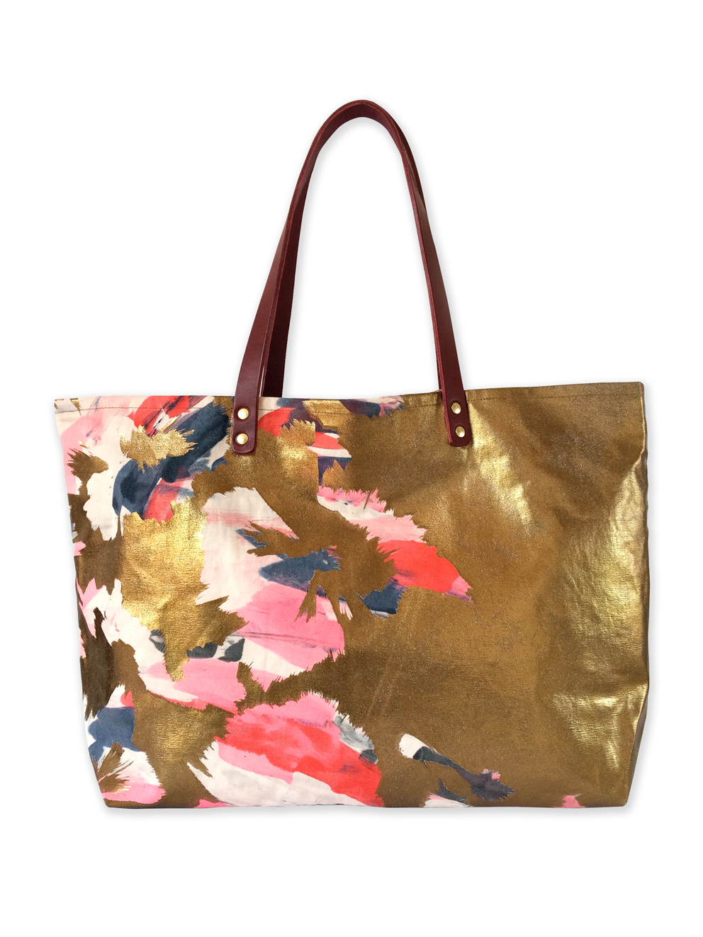 4 Bronze Foil holdall tote bag vanderpuije lr.jpg