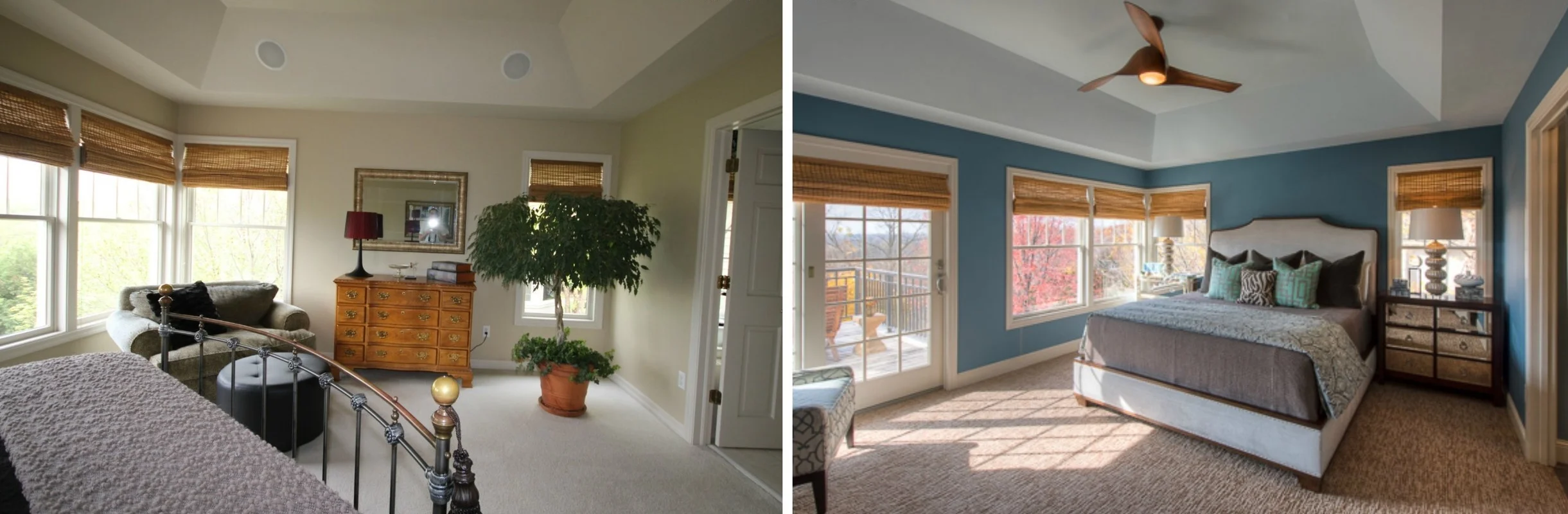 RefreshRepair added new carpet, paint and lighting to refresh this master suite.