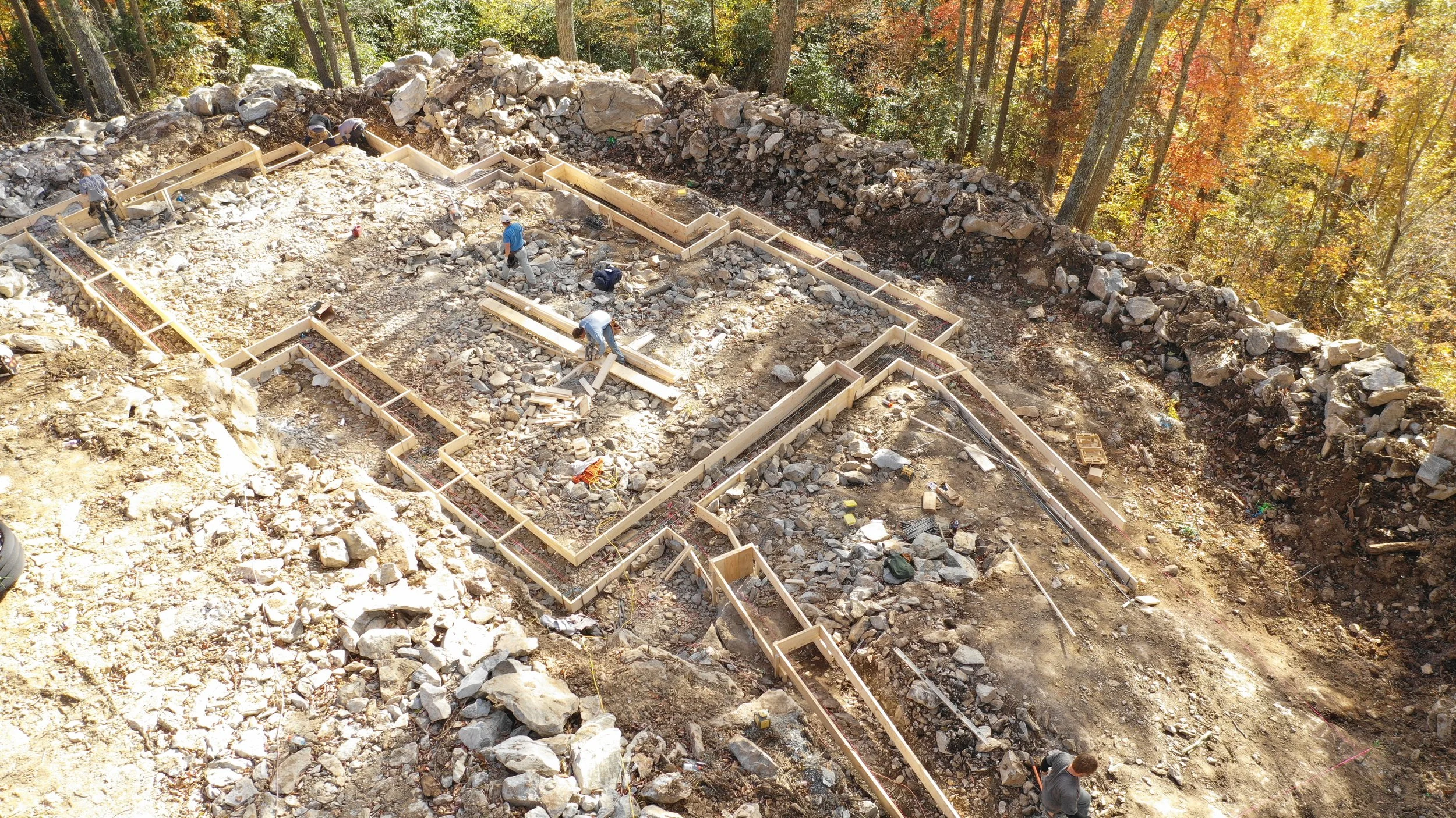 Starting A New Foundation On The Side Of The Mountain In Eagles