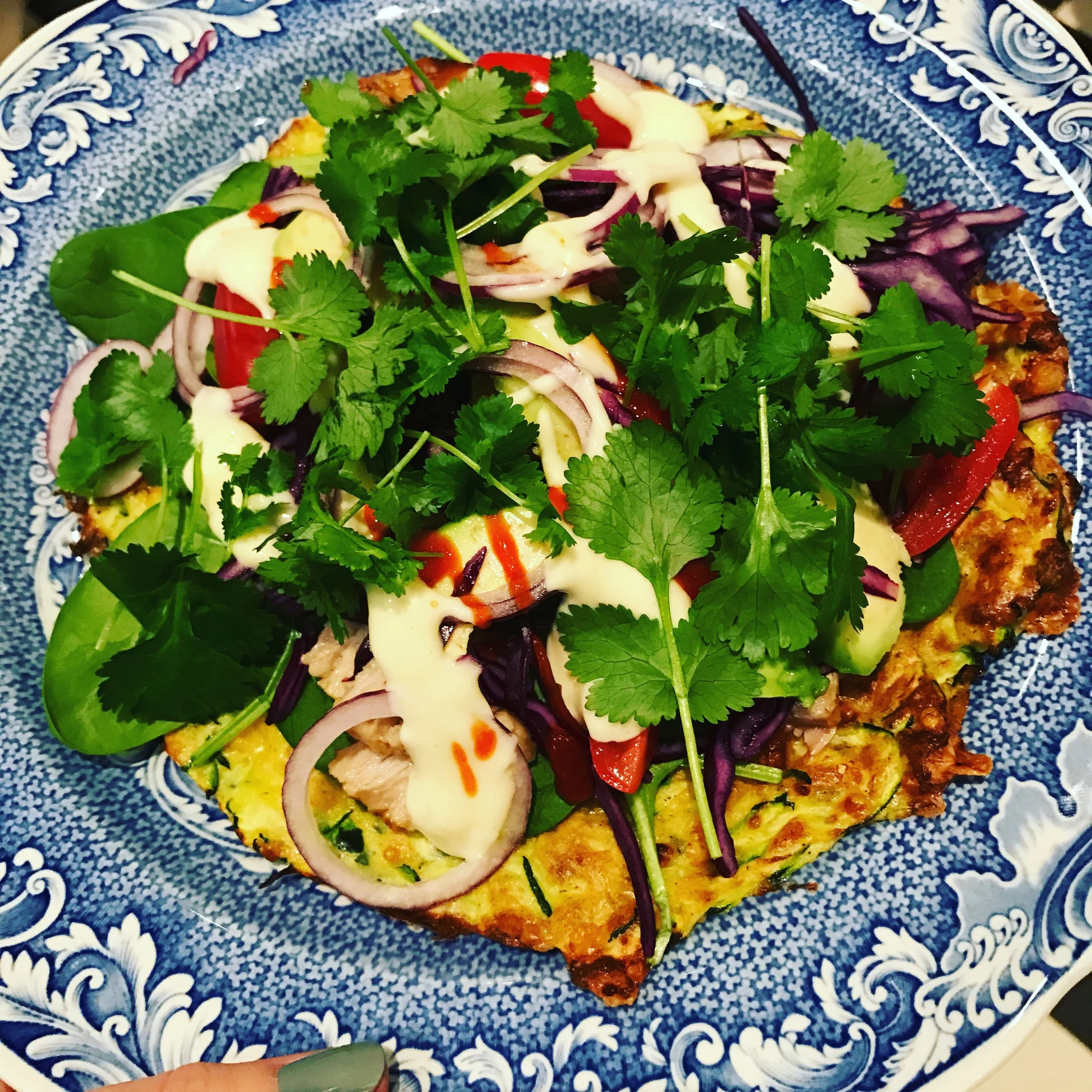 Pizzabotten på zucchini